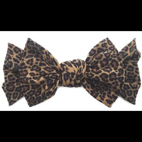 leopard print baby bow